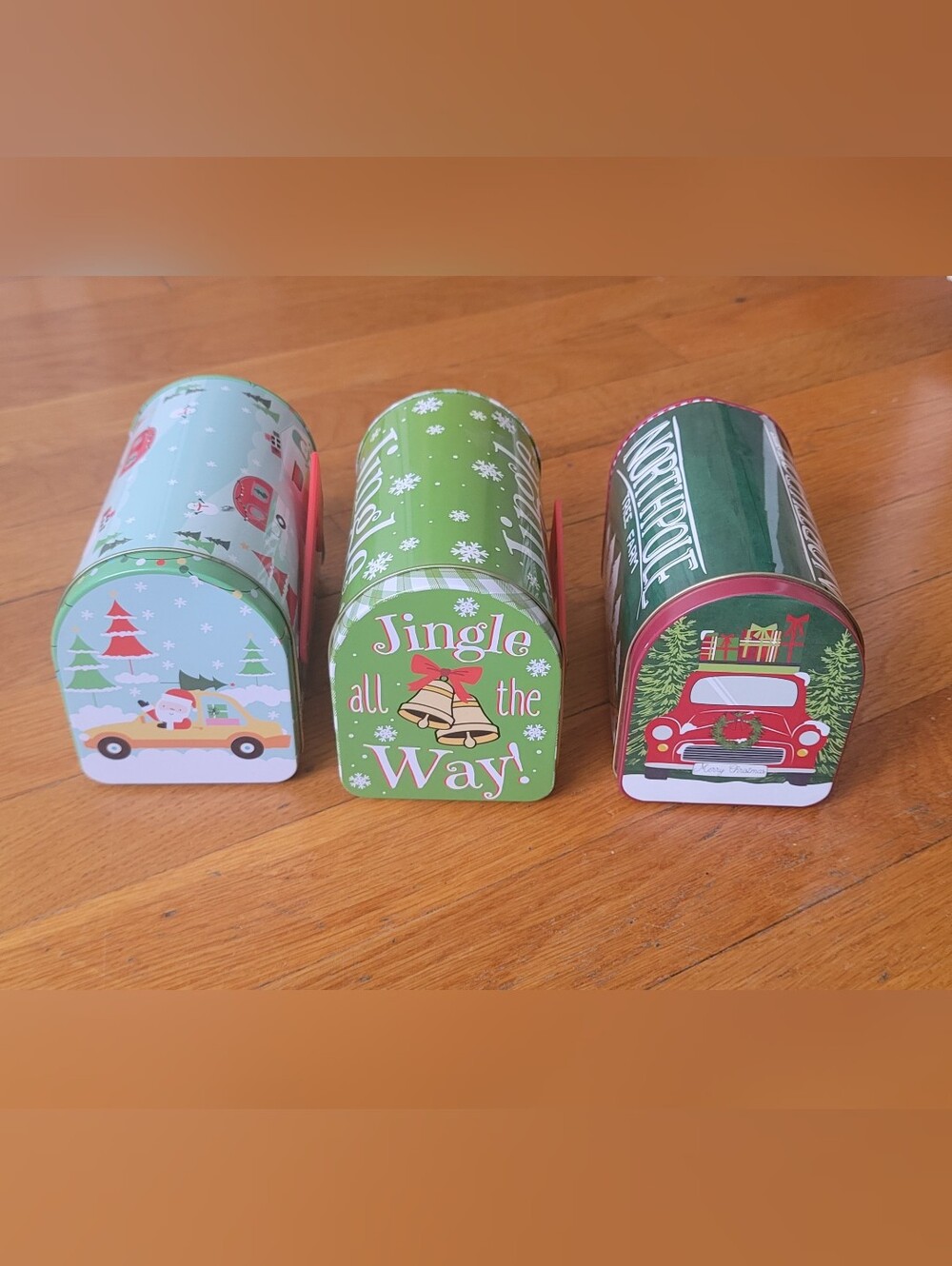 Holiday Decorative Tin Mailbox Set